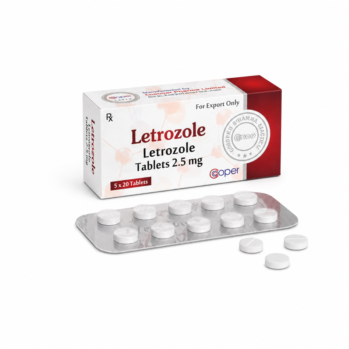 Cooper Letrozole 2,5 mg - 50 Comprimidos