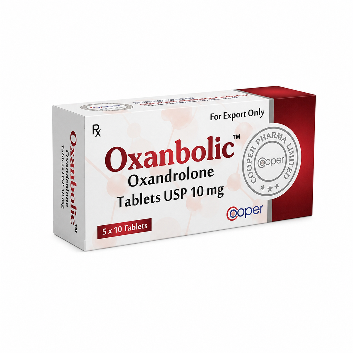Cooper Oxanbolic 10 mg - 50 Comprimidos