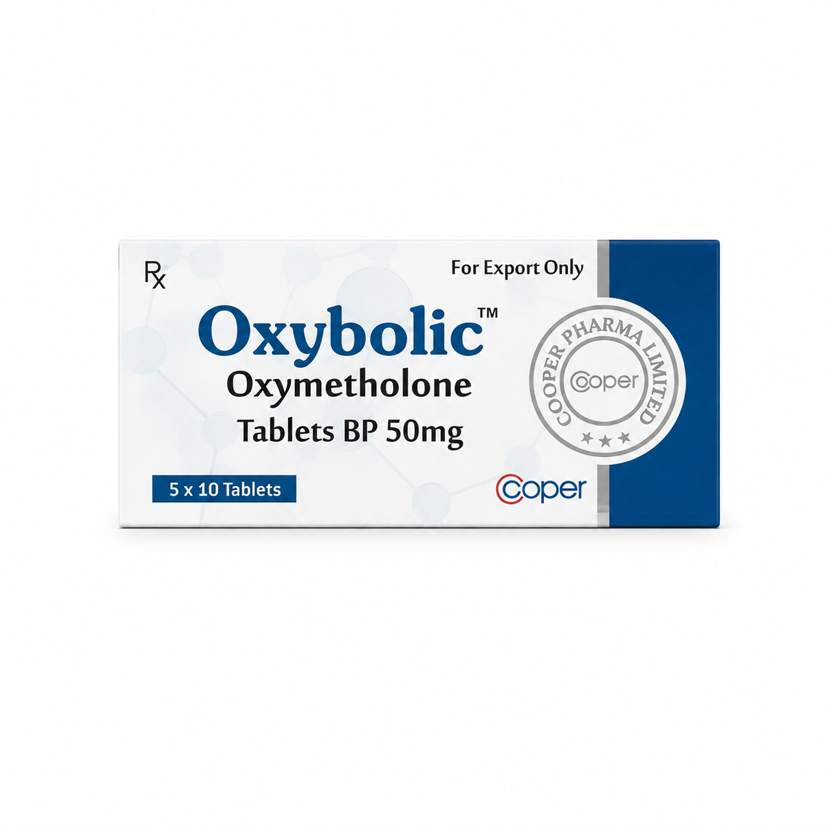 Cooper Oxybolic 50 mg - 50 Comprimidos